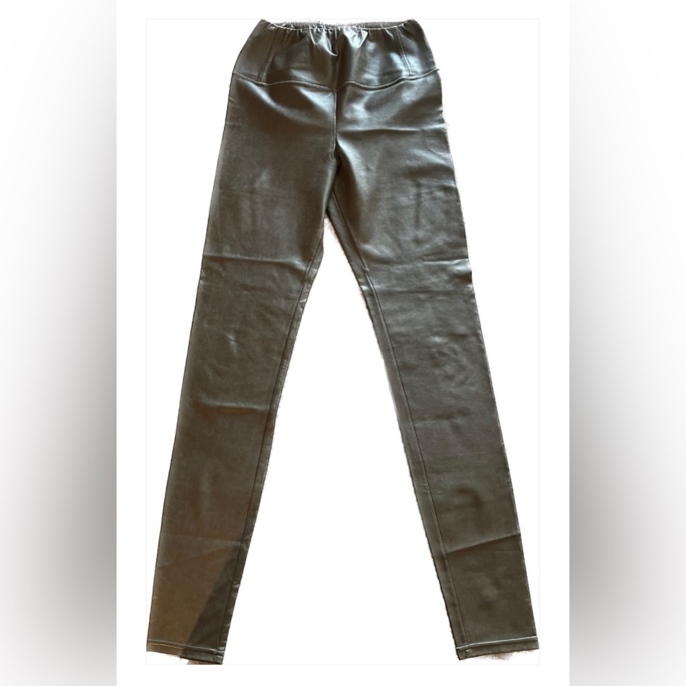 Wilfred Free Gray/Green Faux Leather Leggings